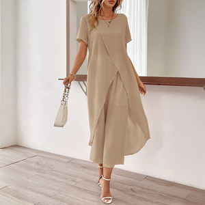 Vente en gros de vêtements islamiques pour l'Aïd Ramadan, robe kimono pour femmes musulmanes, robe modeste, abaya de Dubaï, jupe enveloppante, ensemble 2 pièces, 2026 - Product Image 1