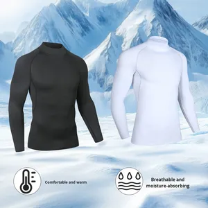 <span class=keywords><strong>Ski</strong></span>, randonnée, alpinisme, entraînement physique, instructeur, vêtements <span class=keywords><strong>de</strong></span> sport pour hommes, manches longues, col haut, tricot uni, anti-boulochage, respirant - Product Image 3