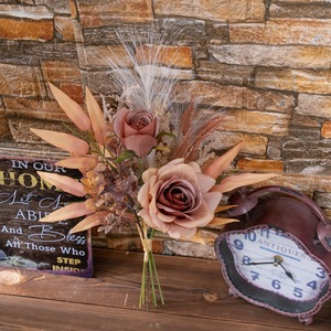 CallaFloral Ramo de Rosas Artificiales de Tela Plástica Tejida, Decoración para el Hogar, Accesorios para Bodas CF01337 - Product Image 1