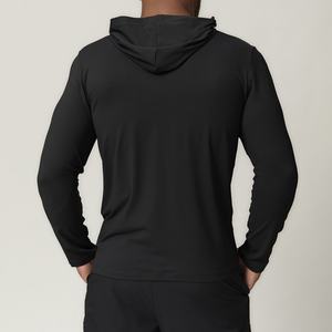 เสื้อฮู้ดผู้ชายลำลองแบบสปอร์ต แห้งเร็ว แขนยาว สำหรับวิ่ง ออกกำลังกาย กิจกรรมกลางแจ้ง ลายตัวอักษร - Product Image 5