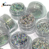 Kolortek Cristaux Aurora Nail Powder Glitter Fire Star Nail Art Cloud Holo Flakes Chrome Powder Nail Sequins
