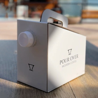 Porte-boissons en carton écologique personnalisé 32/64/96/128/160 oz, économique, pour emporter, boîte à café, distributeur de café jetable