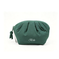 Petite trousse de maquillage en nylon avec logo personnalisé, pochette légère avec fermeture éclair, mini organisateur de cosmétiques pour femmes, pour les voyages et le quotidien