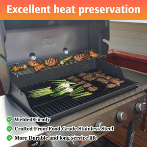 Grille de maintien au chaud en acier inoxydable de 26, 32 et 24,9 pouces pour <span class=keywords><strong>barbecue</strong></span> <span class=keywords><strong>Weber</strong></span> Genesis 66045 pour cuisson/extérieur/<span class=keywords><strong>barbecue</strong></span> - Product Image 2