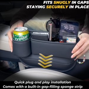 Organizador Universal para Rellenar el Espacio entre Asientos de Coche con Portavasos Antiderrames, Organizador de Almacenamiento de Plástico Duradero para la Mayoría de los Modelos de Coche - Product Image 3