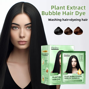 PureStyle 3-in-1 crema Formula a base di erbe colorante per capelli facile uso domestico copertura per Shampoo a bolle grigio nero castagna marrone henné per la colorazione - Product Image 5