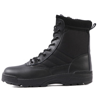Bottes tactiques d'extérieur pour hommes Swat, mi-mollet, avec soutien de la cheville, semelle en caoutchouc antidérapante, pour la randonnée, le trekking, le travail et le quotidien
