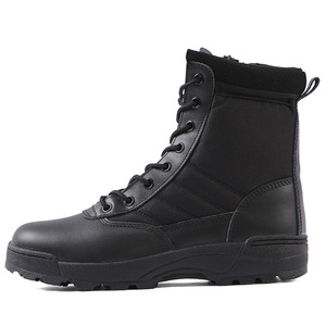 Bottes tactiques d'extérieur pour hommes <span class=keywords><strong>Swat</strong></span>, mi-mollet, avec soutien de la cheville, semelle en caoutchouc antidérapante, pour la randonnée, le trekking, le travail et le quotidien - Product Image 4