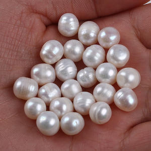 Perlas de Agua Dulce Blancas Elípticas de 8-9 mm de Zhuji, Perlas Keshi Sueltas para Joyería Hecha a Mano, Materiales al por Mayor - Product Image 4