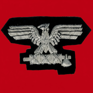 GERMAN NAZE EAGLE High Custom Embroidered Metal Cap Badge Anchor Laurel Wreath Sequins <b>Sew</b>-On Fabric Patch for Uniform Garment - Product Image 1