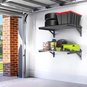 Heavy Duty <b>Garage</b> <b>Wall</b> Shelves, <b>Wall</b> Mounted <b>Storage</b> Shelves, Holds Up to 800Lbs, 2Pack, Black - Product Image 6