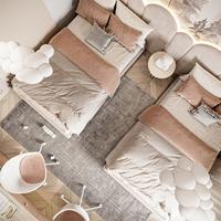 Meubles de Chambre d'Hôtel Modernes En Gros avec Têtes de Lit en Cuir Tendance Capitonné pour Lit de Villa Familial