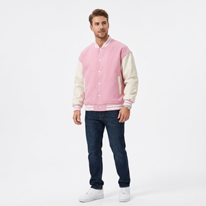 New Hot Selling Fully Customized Stand Collar Varsity Jacket for <b>Men</b> and Winter Wear Custom Embroidery Logo - Product Image 1