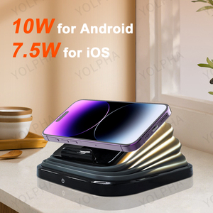 <strong>Foldable</strong> Moonlight Bedside Night Light Color-<strong>changing</strong> Touch Button Wireless Charger for IPhone Samsung Room Decoration Desk Lamp - Product Image 4