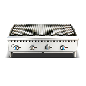 48" Countertop Natural <b>Gas</b> (NG) / Propane Charbroiler, Chargrill, Durable Cast Iron Grates, Restaurant <b>BBQ</b> <b>Grill</b>, 4 burners - Product Image 3