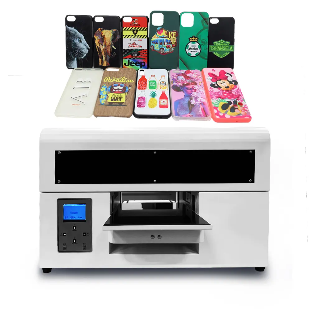 A4 Cell Phone UV Digital Printers Logo Label Photo Flatbed 3D Phone Case Printer