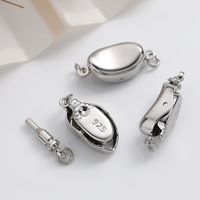 Résultats de bijoux en laiton à la mode 16mm 18mm boîte en forme de haricot ovale fermoirs Bracelet connecteur perle collier fermoir pour la fabrication de bijoux
