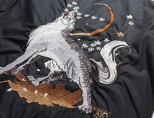 แจ็คเก็ตบอมเบอร์สไตล์วินเทจของผู้ชายเสื้อแจ็คเก็ตบอมเบอร์ sukajan ปักลายสไตล์อินเดียโดยผู้ผลิตจำนวนมาก - Product Image 3