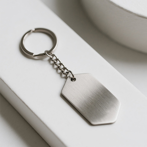 Sỉ nhà máy móc khóa thiết kế cá nhân hóa, móc khóa thép không gỉ trơn, móc khóa kim loại in logo tùy chỉnh, phụ kiện móc khóa - Product Image 2