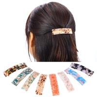 Pinces à cheveux en acétate de fibre écaille de tortue conception française pinces à cheveux rectangulaires acryliques dames filles vêtements quotidiens motifs colorés