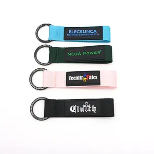 Custom Beautiful PVC Resin Patch Sewn Nylon Laser Engraving Ring Sport Souvenir Keychain Charms