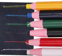 Crayon de tailleur rétractable multicolore, craie textile lavable pour la confection de patrons de vêtements et la couture