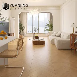China Factory Direct Sale 800x800mm 600x1200mm Non Slip Tile Wood Design Wall Tile Wood Look Price Floor Wooden Tiles