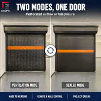 Porte de garage électrique enroulable en aluminium, double mode, avec boîtier de commande à distance pour usage résidentiel
