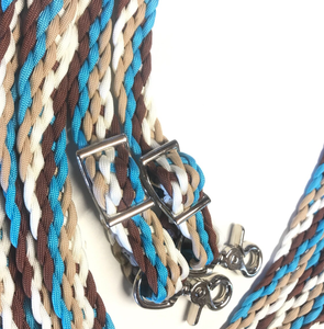 Riendas de equitación trenzadas de 3 hebras de paracord <span class=keywords><strong>para</strong></span> caballo, ajustables y personalizadas - Product Image 5