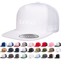 Gorra Trucker Clásica Ypoong al por Mayor, Gorra Plana Estructurada con Malla Trasera Personalizada, Gorra Snapback HBN2606 Performance Leaf para Deportes al Aire Libre