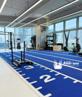 Terrain de padel en gazon artificiel mobile en acier AlwaysGreen Grass, 20x10m, plateforme surélevée temporaire et portable pour sports de plein air