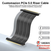 Câble d'extension GPU ULT-unite Factory personnalisé pour carte graphique flexible PCIe 5.0 X 16, mâle-mâle ou femelle-femelle