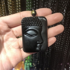 Beliebter Unisex-Anhänger mit geometrischem Lingguan Maitreya <span class=keywords><strong>Leshen</strong></span> Buddha-Motiv, Retro-Obsidian-Anhänger-Halskette in verschiedenen Stilen - Product Image 6