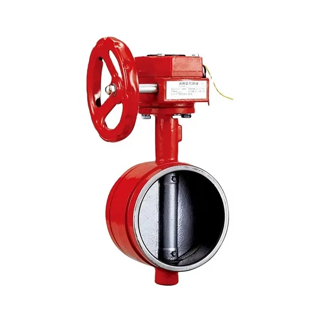 Manual Operated Ductile Iron Signal Fire Valve Butterfly