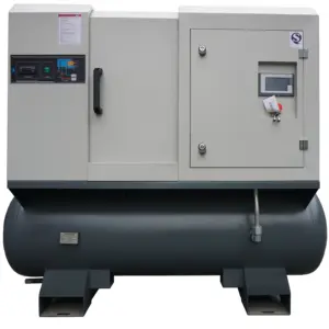 Kompresor udara 16 Bar Kaishan 20HP 15KW, kompresor udara terintegrasi 500 lilter pengering tangki udara semua dalam satu kompresor sekrup kompresor udara