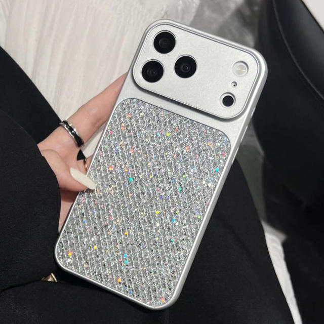 Luxury Dazzling Shiny Glitter Armor Case for iPhone 17 16 15 14 13 12 11 Pro Max Plus Sequin Bright Plating Reflective Cover