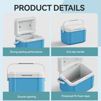 Glacière isotherme moderne 5L en PU, EPS, PE, personnalisable, pour camping en extérieur, stockage vin et aliments, avec poignée