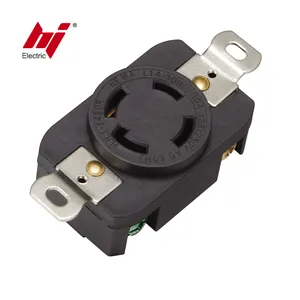 30 Ampère 125/250 Volt 3P 4W Vergrendeling Plug Connector Zwart Industriële Kwaliteit Nema L14-30R Vrouw