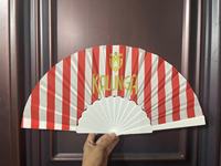 Éventail pliant personnalisé 23*42CM, éventail chinois à main, éventail pliant artisanal pour la danse, idéal pour les festivals de musique