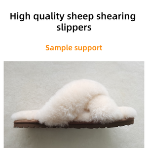 Chaussons <span class=keywords><strong>d</strong></span>'hiver chauds <span class=keywords><strong>en</strong></span> <span class=keywords><strong>peau</strong></span> de mouton véritable pour femmes, <span class=keywords><strong>en</strong></span> fourrure de <span class=keywords><strong>peau</strong></span> <span class=keywords><strong>d</strong></span>'<span class=keywords><strong>agneau</strong></span>, à bout ouvert, respirants, antidérapants - Product Image 2