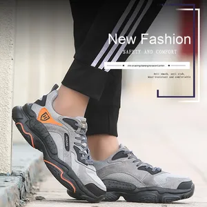 Chaussures de travail pour hommes, chaussures de sécurité anti-écrasement, anti-perforation, chaussures indestructibles, respirantes, confortables, avec protection des orteils en acier - Product Image 4