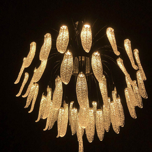 Lustre LED chromé moderne avec télécommande, éclairage suspendu intérieur pour hôtel, chambre à coucher, salon, lampe décorative - Product Image 2
