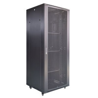 Armoire serveur de cybersécurité à haute ventilation 42U 19 pouces pour centre de données, largeur 800 mm, avec portes doubles ventilées à ouverture séparée