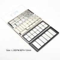 Emballage de cosmétiques avec logo personnalisé OEM Palette de boîte de fard à paupières à couvercle transparent magnétique mat emballage de fard à paupières vide
