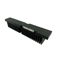 Radiateur en aluminium extrudé noir anodisé à ailettes verticales longues avec plaque de pressage de positionnement pour applications industrielles
