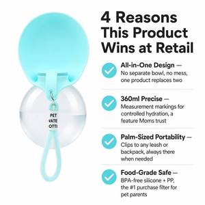Botella de Agua Plegable de Silicona y PP Ligera para Mascotas, Botella Portátil para Perros y Cachorros para Actividades de Senderismo, Éxito en TikTok - Product Image 5