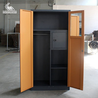Armoire à meubles en métal multicolore, casier en acier pour l'école, dortoir, bureau, armoire à vêtements, vente en gros