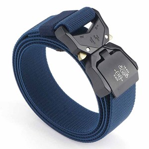 3,8 cm de ancho nueva hebilla de aleación de aluminio al aire libre táctico Nylon hombres elástico ligero cinturón pantalones Fans ropa de trabajo Cargo cinturón negro - Product Image 6