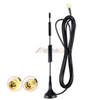 Antenne WiFi double bande étanche IP67 2,4 GHz 5,8 GHz à gain élevé 5 dBi avec base magnétique et câble de 2 m pour routeur et modem
