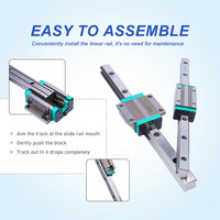 Nouveau rail linéaire HIWIN FGHW15CA avec moteur et engrenage S55C, roulement PLC, mouvement fluide, faible bruit, amélioration pour machine CNC